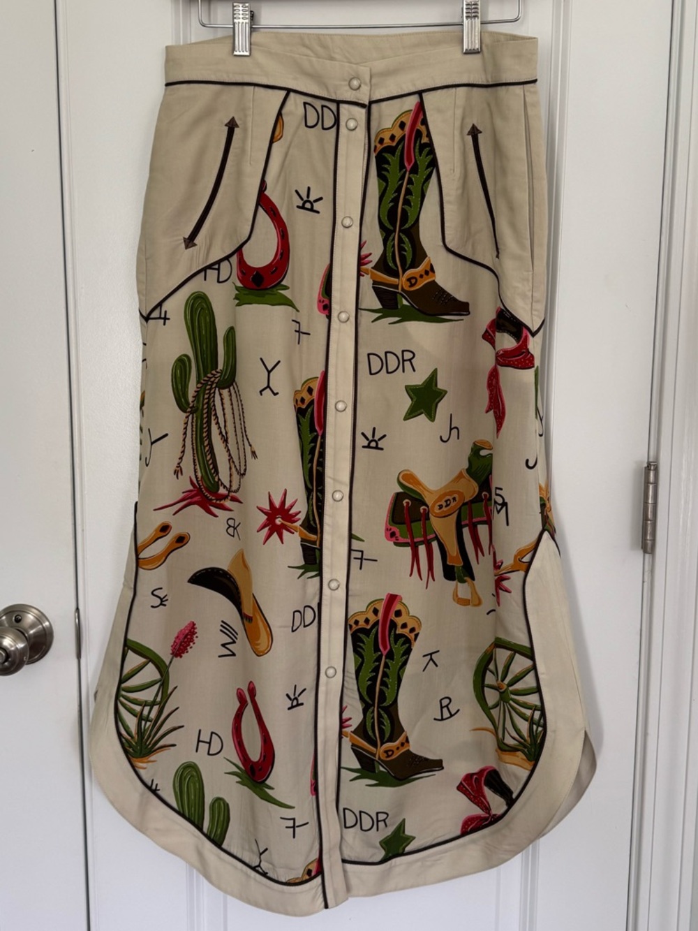 Double D Ranch Atomic Ranch Printed A-Line Skirt - Picture 2 of 16